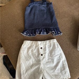 Navy and White Kids Matching Set